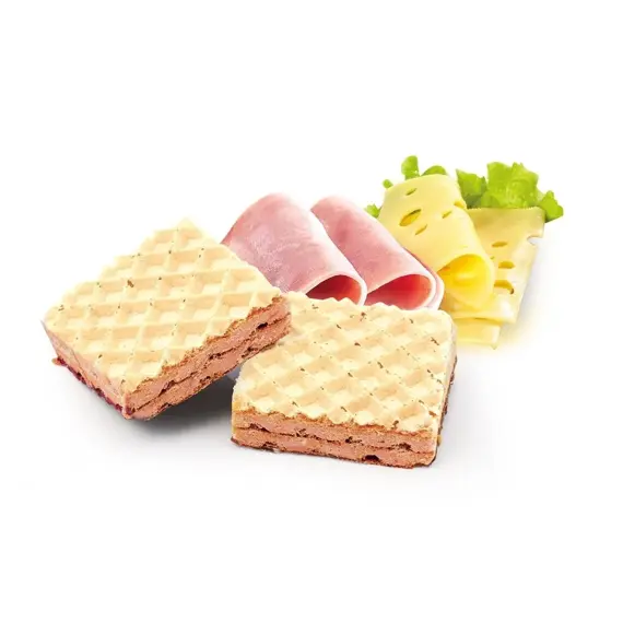 Vafle s příchutí šunka-sýr