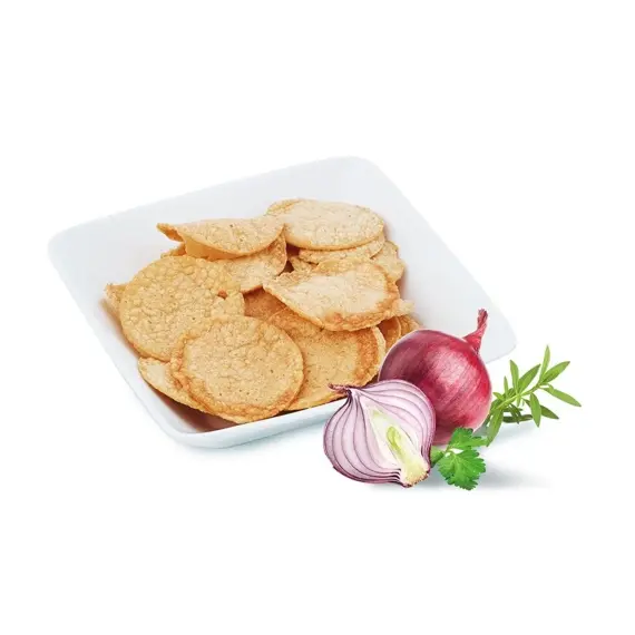 Proteinové chipsy s příchutí smetany a cibule