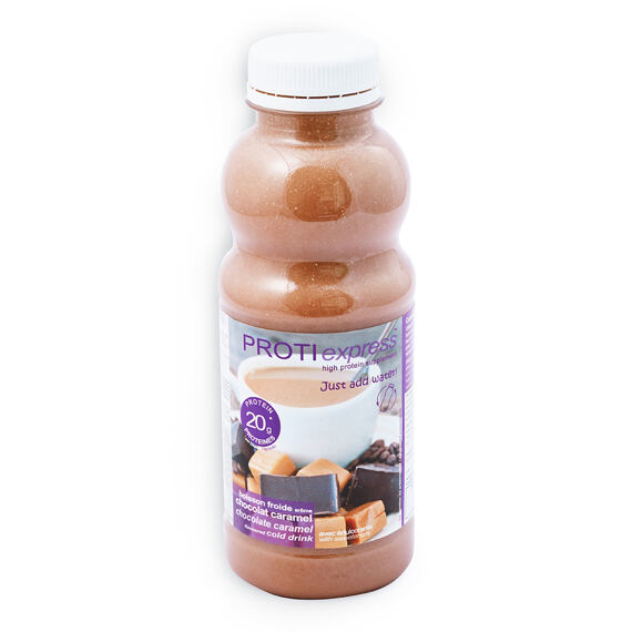 Proteinový nápoj s příchutí čokolády a karamelu